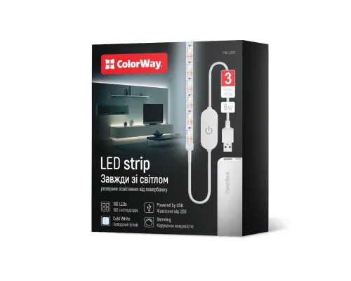 Светодиодная лента ColorWay LED  3м з живленням від USB (CW-LD03)