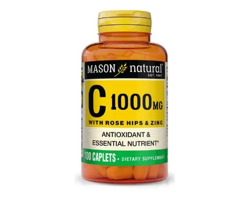 Витамин Mason Natural Витамин C 1000мг с шиповником и цинком, Vitamin C with rose (MAV18121)