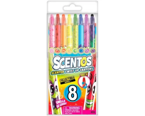 Олівці кольорові Scentos Набір ароматних воскових олівців Веселка (41102)