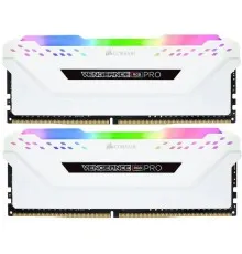 Модуль пам'яті для комп'ютера DDR4 16GB (2x8GB) 3200 MHz Vengeance RGB Pro White Corsair (CMW16GX4M2C3200C16W)