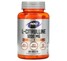 Амінокислота Now Foods L-Цитруллин, L-Citrulline, 1200 мг, 120 таблеток (NF0116)