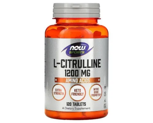 Амінокислота Now Foods L-Цитруллин, L-Citrulline, 1200 мг, 120 таблеток (NF0116)