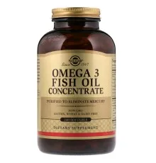 Жирные кислоты Solgar Омега-3 Рыбий жир, Концетрат, Omega-3 Fish Oil Concentate, (SOL-01699)