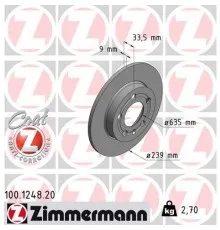 Гальмівний диск ZIMMERMANN 100.1248.20