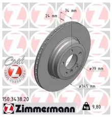 Гальмівний диск ZIMMERMANN 150.3438.20