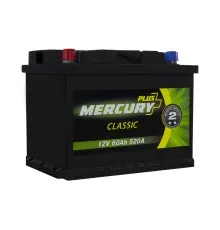 Аккумулятор автомобильный MERCURY battery CLASSIC Plus 60Ah (P47278)