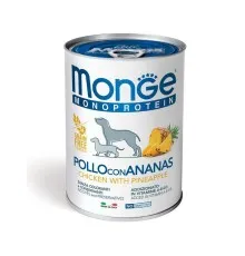 Консерви для собак Monge Dog Fruit Monoprotein курка з ананасом 400 г (8009470014311)