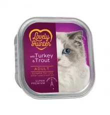 Вологий корм для кішок Lovely Hunter With turkey and trouts for sterilised cats 85 г (LHU45710)