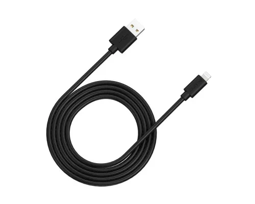 Дата кабель USB 2.0 AM to Lightning 1.0m MFI black Canyon (CNS-MFIC12B)