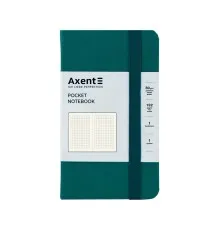Книга записна Axent Partner, 95x140 мм, 96 аркушів, клітинка, малахітова (8301-31-A)