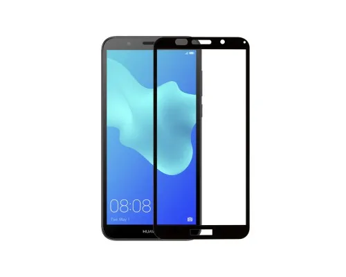 Скло захисне PowerPlant Full screen Huawei Y5 (2018), Black (GL604913)