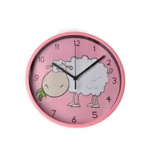 Настінний годинник Optima Little Lamb пластиковий, рожевий (O52104)