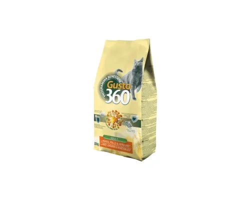 Сухой корм для кошек Gusto 360 Adult Cat Beef с говядиной, курицей и овощами 20 кг (8014556125898)