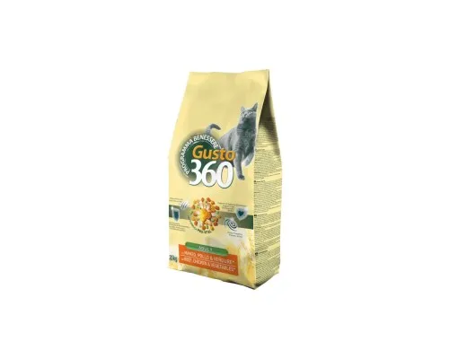 Сухий корм для кішок Gusto 360 Adult Cat Beef з яловичиною, куркою та овочами 20 кг (8014556125898)