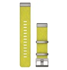 Ремешок для смарт-часов Garmin MARQ, QuickFit 22m, Jacquard Weave Nylon Strap, Yel/Green (010-12738-23)