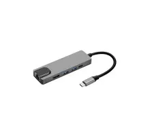 Концентратор ProLogix USB3.1 Type C to HDMI+2*USB3.0+USB C PD+Lan (PR-WUC-103B)