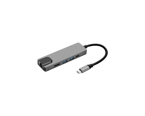 Концентратор ProLogix USB3.1 Type C to HDMI+2*USB3.0+USB C PD+Lan (PR-WUC-103B)