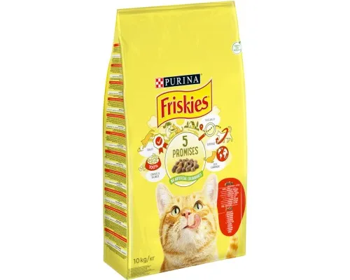 Сухий корм для кішок Purina Friskies з яловичиною, куркою і овочами 10 кг (5997204569004)