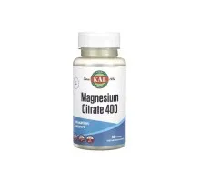 Мінерали KAL Магній Цитрат, 400 мг, Magnesium citrate, 60 таблеток (CAL-13455)