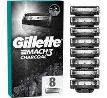 Змінні касети Gillette Mach3 Charcoal Деревне вугілля 8 шт. (8700216085472)