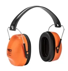 Захисні навушники Neo Tools SNR 24дБ, категорія III, 0.19кг, помаранчеві (97-562)