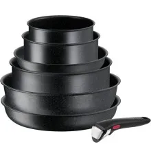 Набір посуду Tefal Ingenio Black Stone змінна ручка 7 предметів (L3998702)