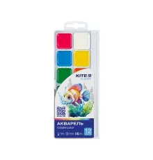 Акварельные краски Kite Classic, 12 цветов (K-061)