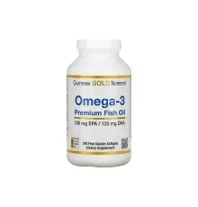 Вітамінно-мінеральний комплекс California Gold Nutrition Риб'ячий жир преміум-класу з Омега-3, 180 EPA /120 DHA, Omega-3 Premium Fis (CGN-01330)
