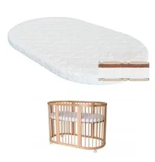 Матрац для дитячого ліжечка Ingvart Smart Bed Oval кокос+поролон, 60х120 см (2100086000005)