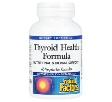 Витаминно-минеральный комплекс Natural Factors Здоровье щитовидной железы, Thyroid Health Formula, 60 вегетариан (NFS-03510)