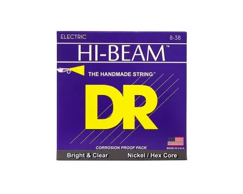 Струни для гітари DR Strings HI-BEAM Electric - Light Light (08-38) (LLTR-8)