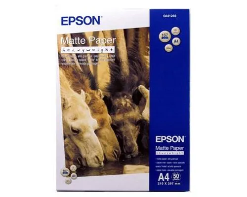 Фотопапір Epson A4 Matte Paper-Heavyweight (C13S041256)