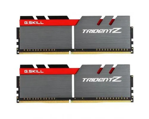 Модуль памяті для компютера DDR4 16GB (2x8GB) 3200 MHz Trident Z Silver H/ Red G.Skill (F4-3200C16D-16GTZB)