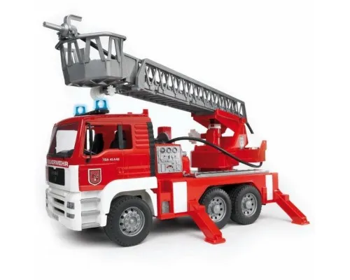 Спецтехніка Bruder Пожежна вантажівка зі сходами М1:16 (02771)