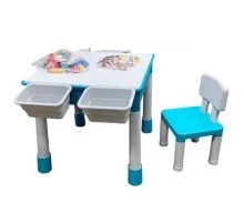 Дитячий стіл Microlab Toys Конструктор Ігровий Центр + 1 стілець (GT-16)