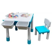 Дитячий стіл Microlab Toys Конструктор Ігровий Центр + 1 стілець (GT-16)