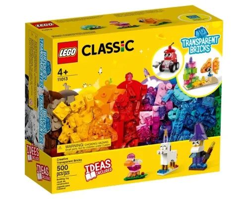 Конструктор LEGO Classic Прозрачные кубики для творчества 500 деталей (11013)