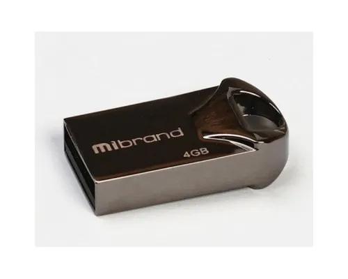 USB флеш накопичувач Mibrand 4GB Hawk Black USB 2.0 (MI2.0/HA4M1B)