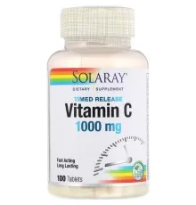 Вітамін Solaray Вітамін С двофазним Вивільнення, Vitamin C, 1000 мг, 100 Та (SOR-04453)