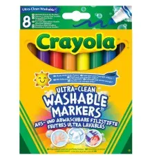 Фломастеры Crayola Набор Ultra-Clean Washable широкая линия 8 шт (256348.012)