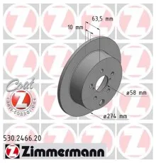 Гальмівний диск ZIMMERMANN 530.2466.20