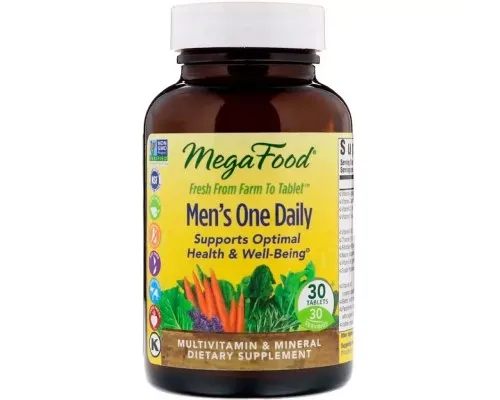 Мультивітамін MegaFood Мультивітаміни для чоловіків, Mens One Daily, 30 таблеток (MGF-10106)