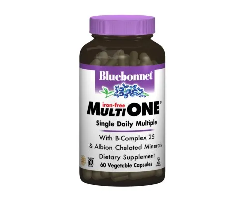 Мультивитамин Bluebonnet Nutrition Мультивитамины без железа, MultiONE, 60 гелевых капсул (BLB0146)