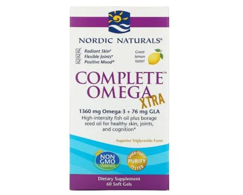 Жирные кислоты Nordic Naturals Омега Комплекс с Лимоном, Экстра, 1000 мг, Complete Omega X (NOR-01801)