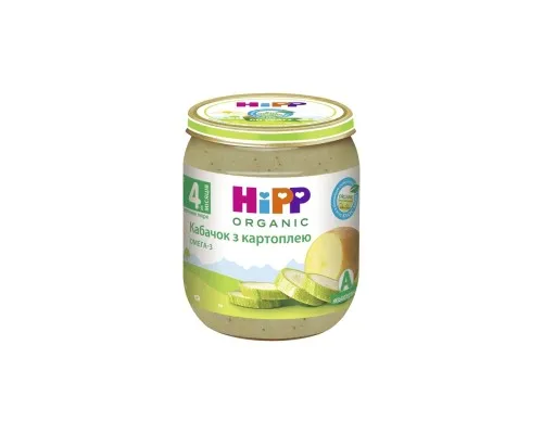 Дитяче пюре HiPP Organic Кабачок з картоплею, 125 г (9062300131182)