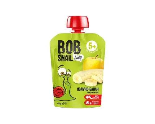 Детское пюре Bob Snail Улитка Боб Яблоко-банан 90 г (4820219343028)