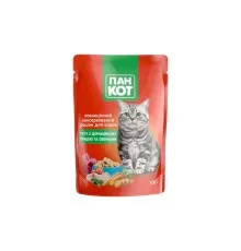 Влажный корм для кошек Пан Кот домашняя птица 100 г (4820111141012)