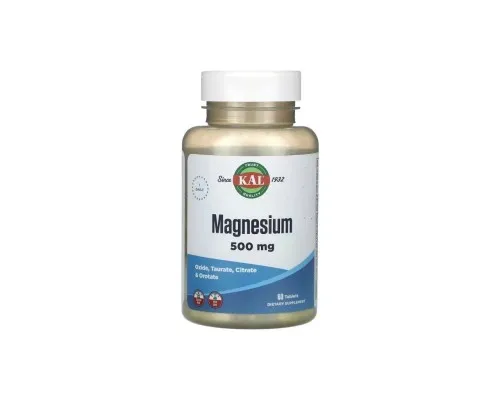 Минералы KAL Магний, 500 мг, Magnesium, 60 таблеток (CAL-57320)