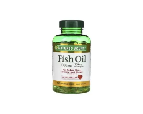 Жирные кислоты Nature's Bounty Рыбий жир, 1000 мг, Fish Oil, 145 гелевых капсул (NRT-03822)