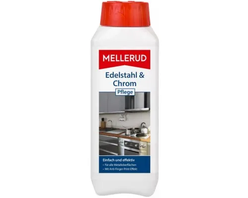 Рідина для чищення кухні Mellerud Для догляду за поверхнею з нержавіючої сталі та хрому 250 мл (4004666001780)
